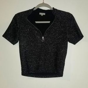 Fitted sparkly top with